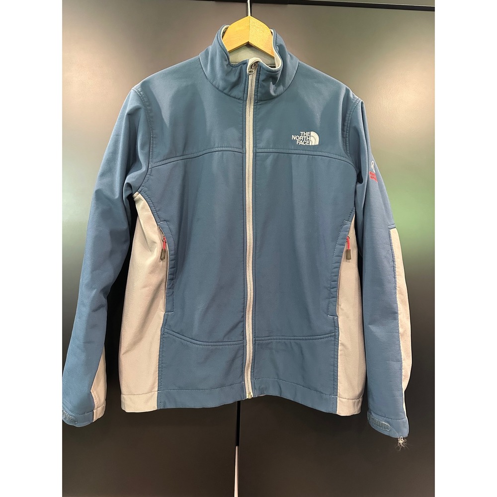 The North Face Summit Series Windstopper Softshell Jacket Mens Medium Blue Grey